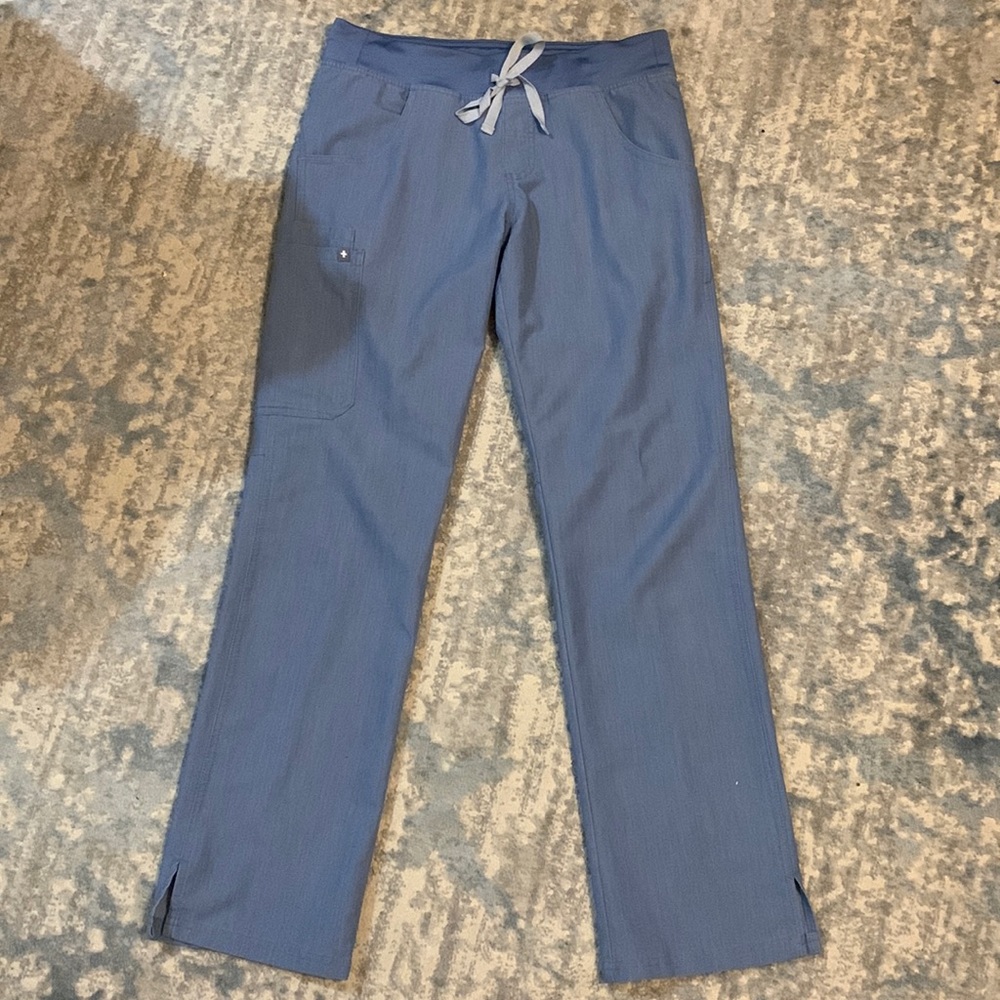 Heather Denim Figs Kade Cargo Scrub Pants